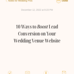 wedding venue website